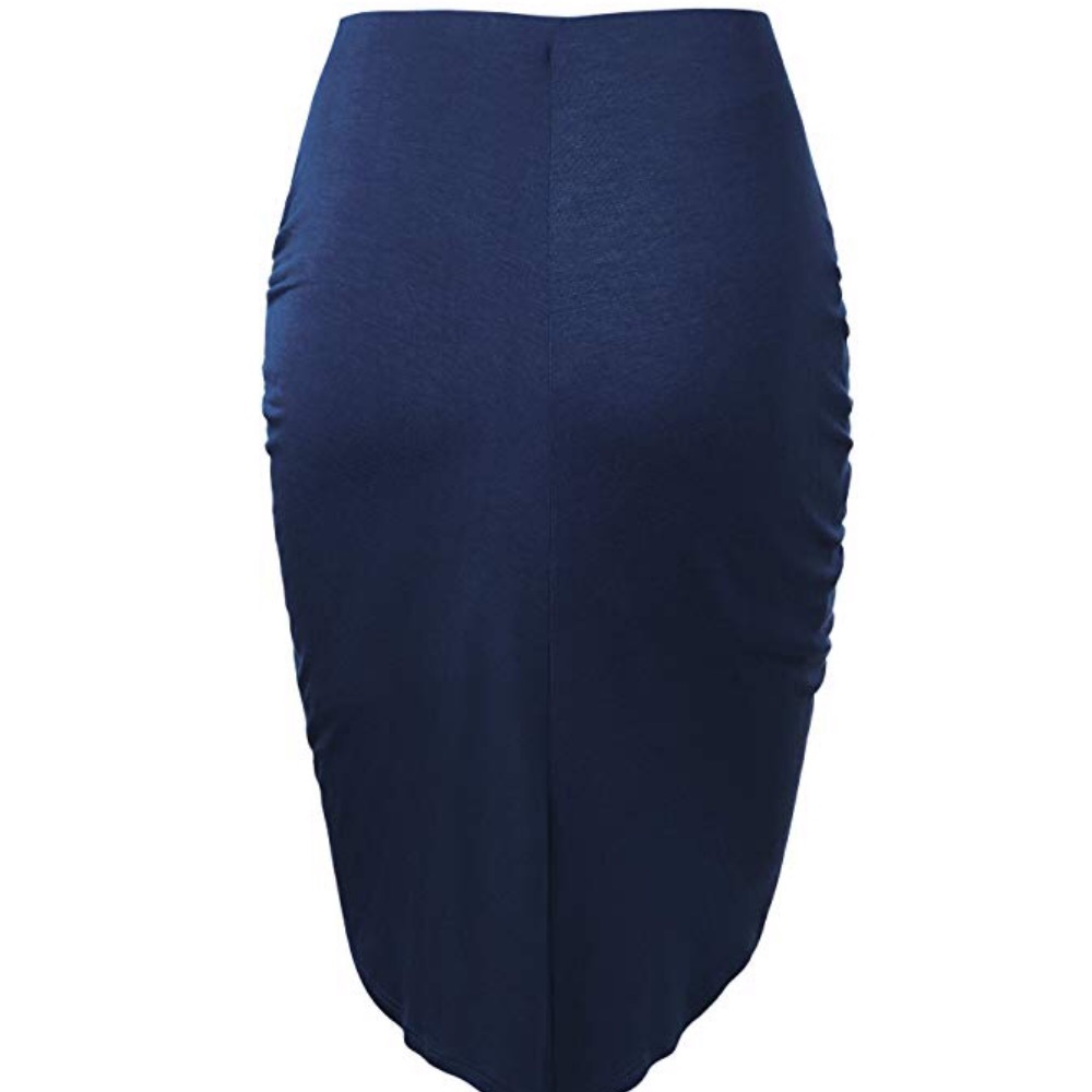Come Together California Navy Wrap Style Skirt - Picture 2 of 7